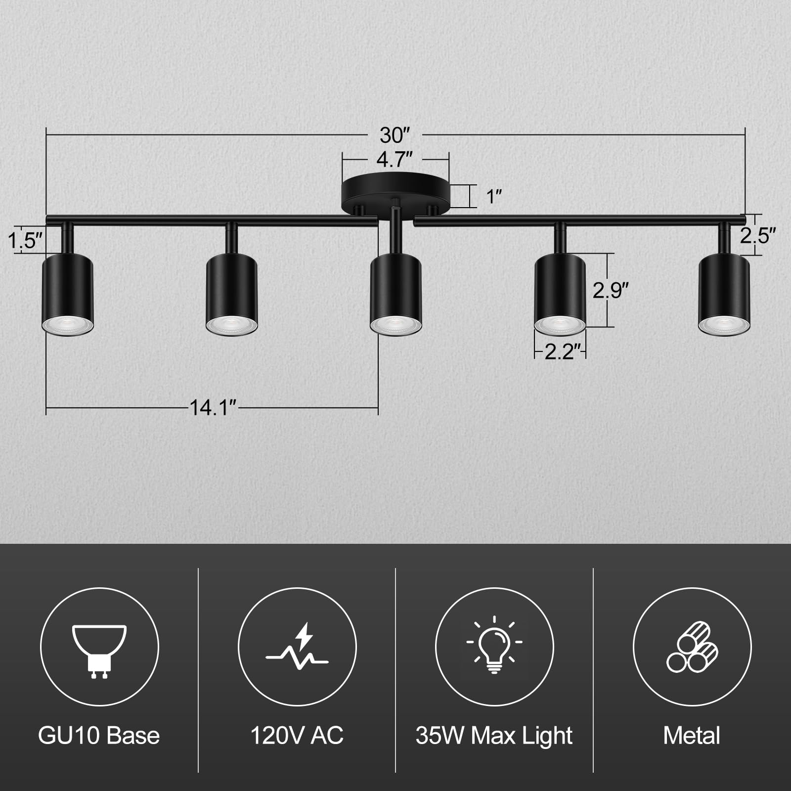 Bricosmocon rotatable track heads provide flexible direction for focused accent lighting