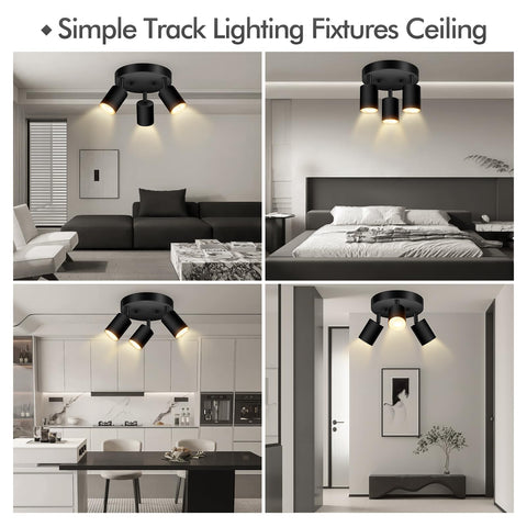 Bricosmocon ceiling and wall track allows flexible placement options.