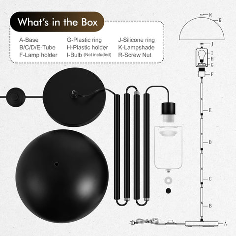 Bricosmocon 6ft cord lets you position the lamp anywhere.