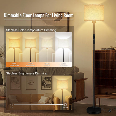 Bricosmocon dimmable floor lamp with 10W LED for versatile brightness