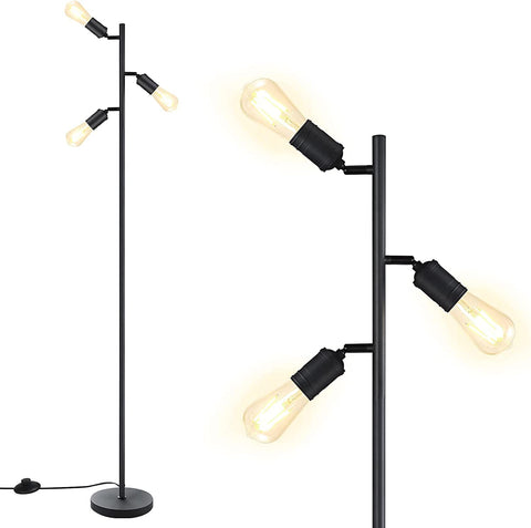 Bricosmocon industrial standing lamp with 3 arm rotation for flexible lighting