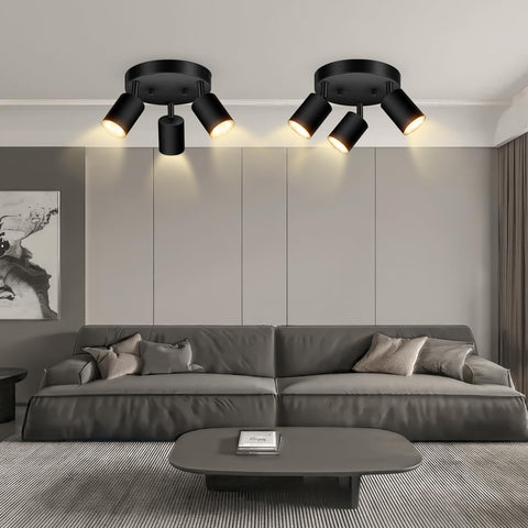 Bricosmocon kitchen and living room lighting enhances task and ambiance.