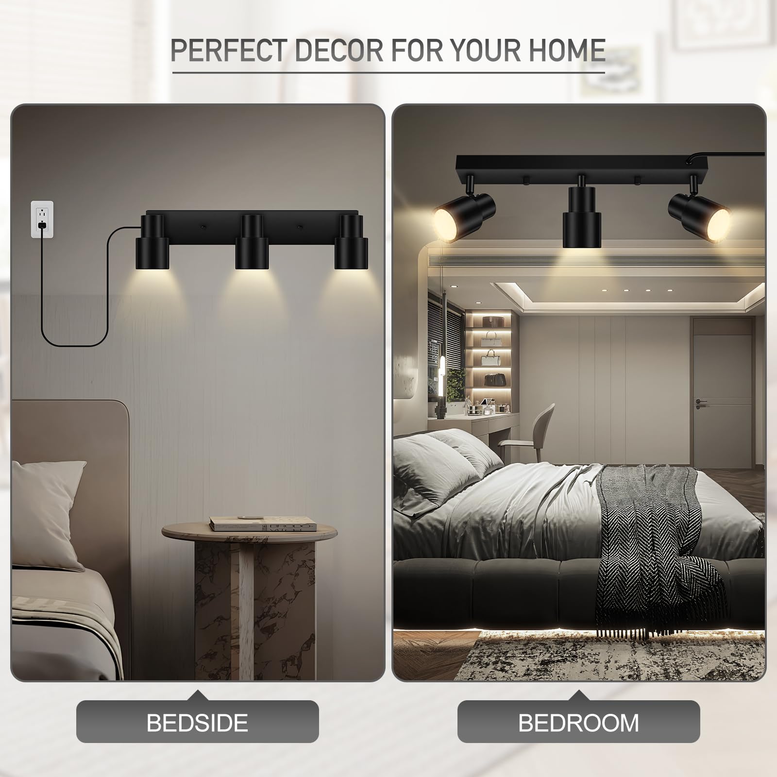 Bricosmocon matte black track light complements modern interiors.