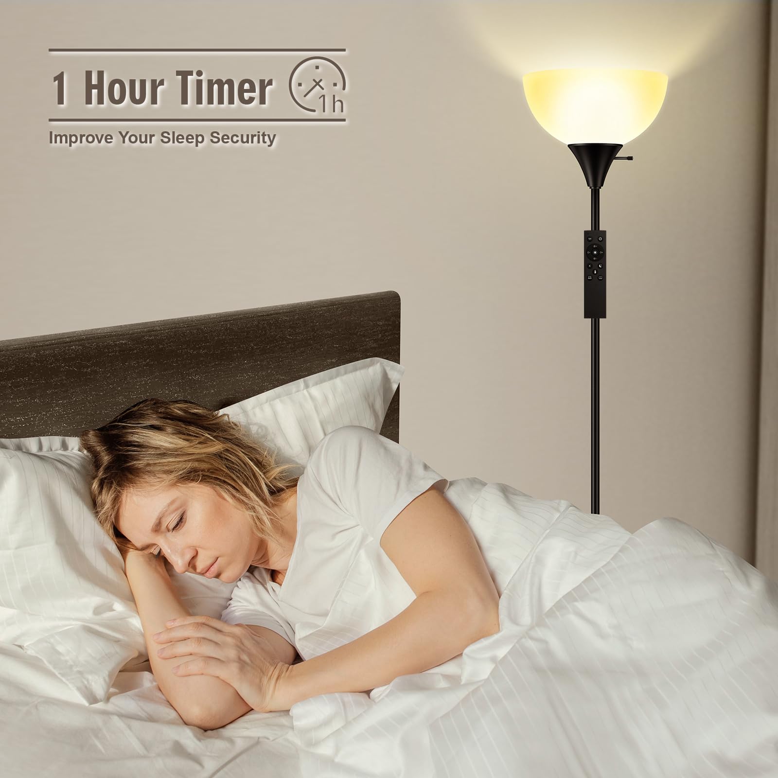 Bricosmocon floor lamp works with smart plugs for app or voice control.