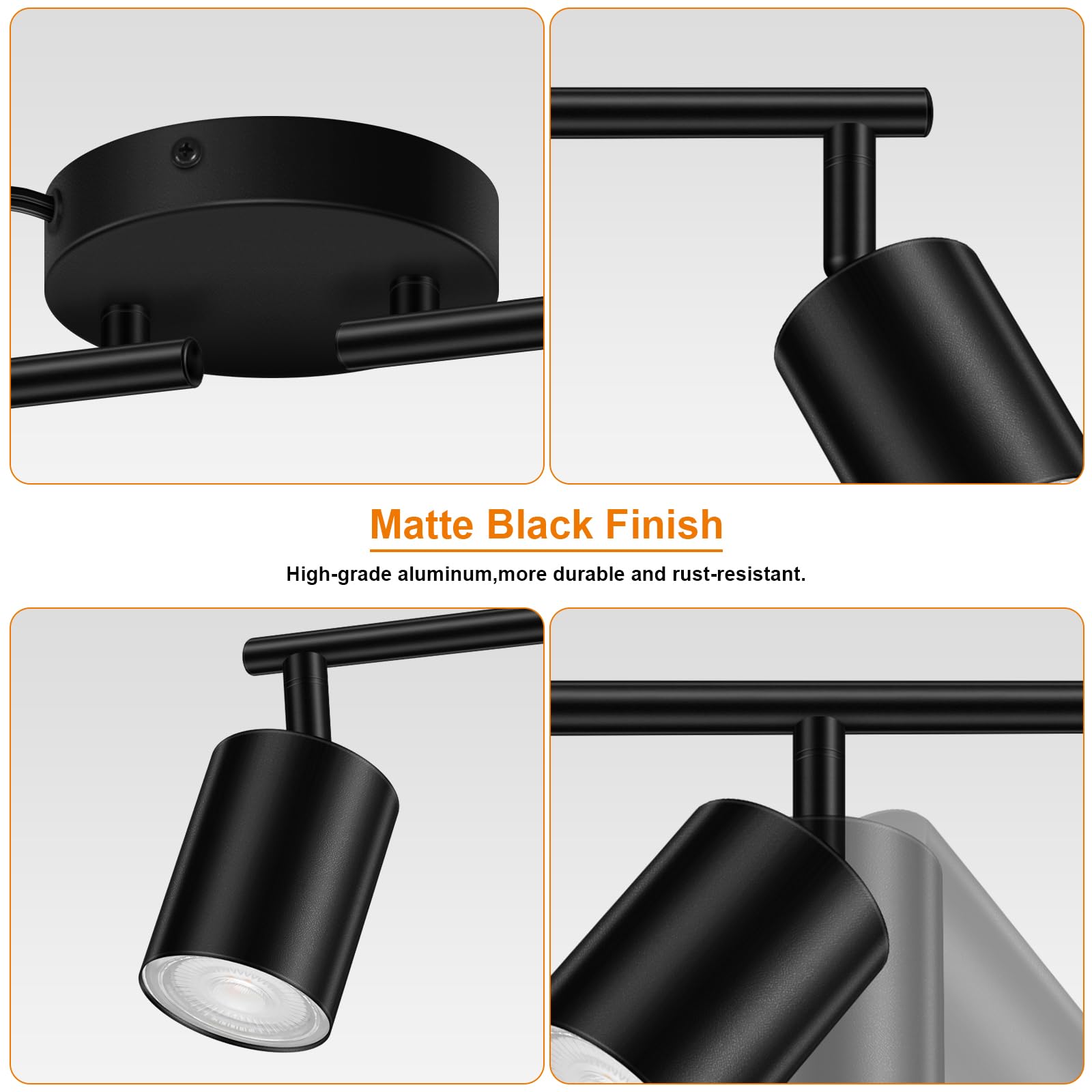 Bricosmocon UL-certified plug-in ceiling light for safe use.