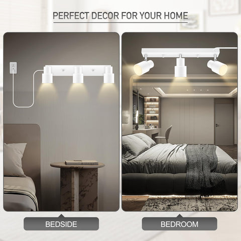 Bricosmocon white metal finish track fixture blends with modern interiors.