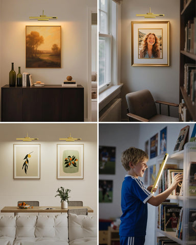 Bridika picture light includes a timer to manage run time and battery life