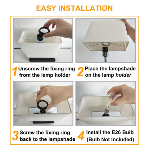 Briever table lamp base showing organized space to reduce cable clutter.
