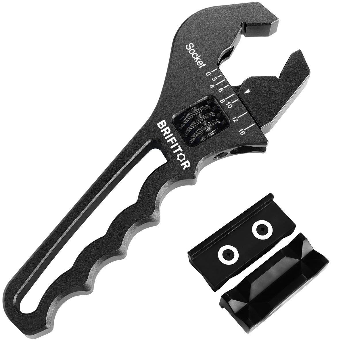 BRIFITOR AN fittings wrench for 3AN–16AN hose ends, durable aluminum.