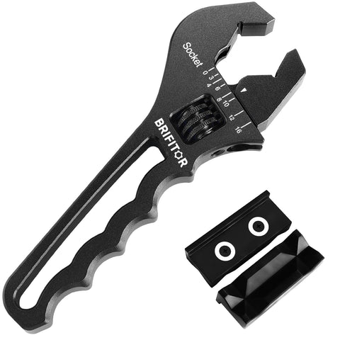 BRIFITOR AN fittings wrench for 3AN–16AN hose ends, durable aluminum.