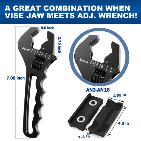 BRIFITOR AN fittings wrench with adjustable grip for tight spaces.