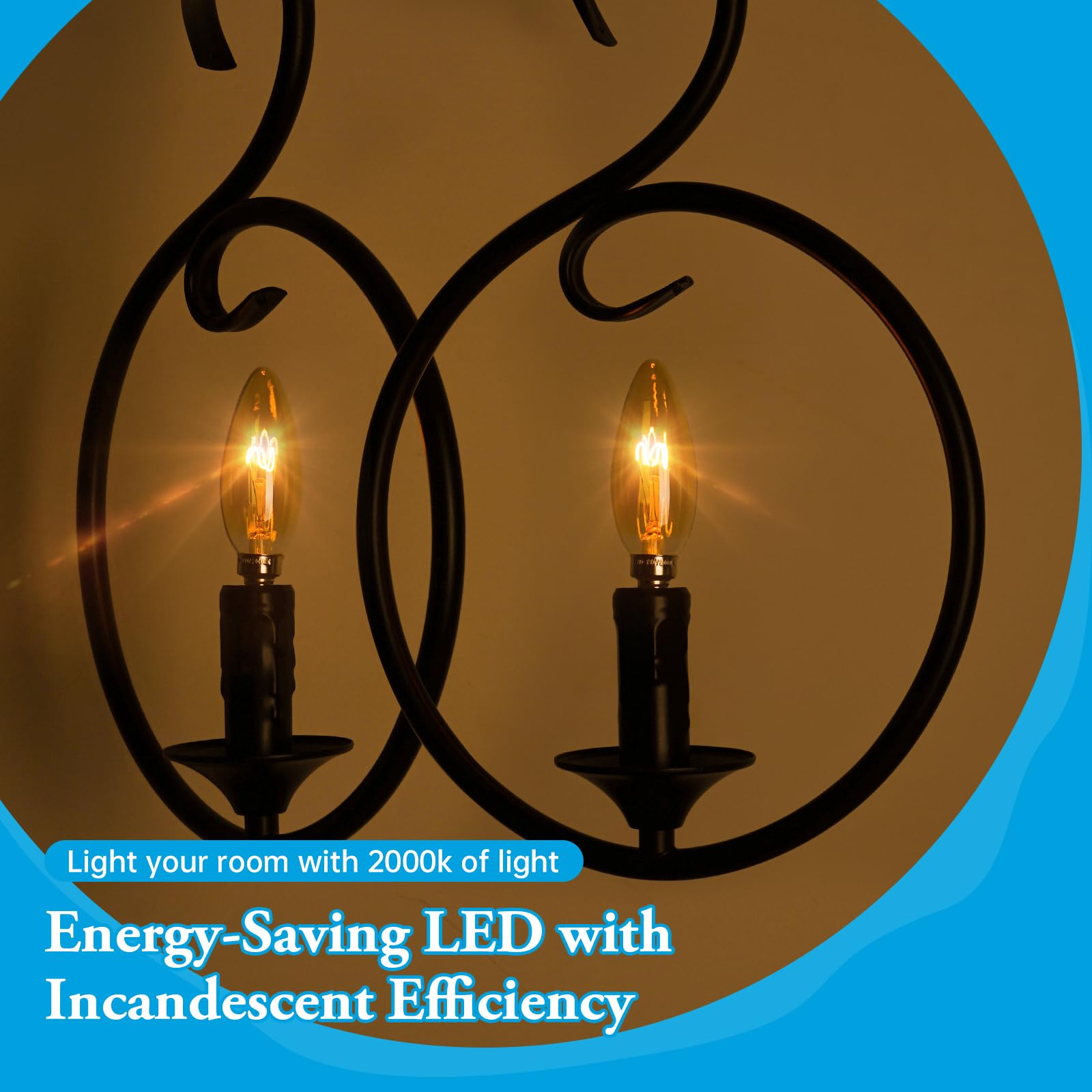 Brighfivey amber LED bulb in dining room creates a cozy glow