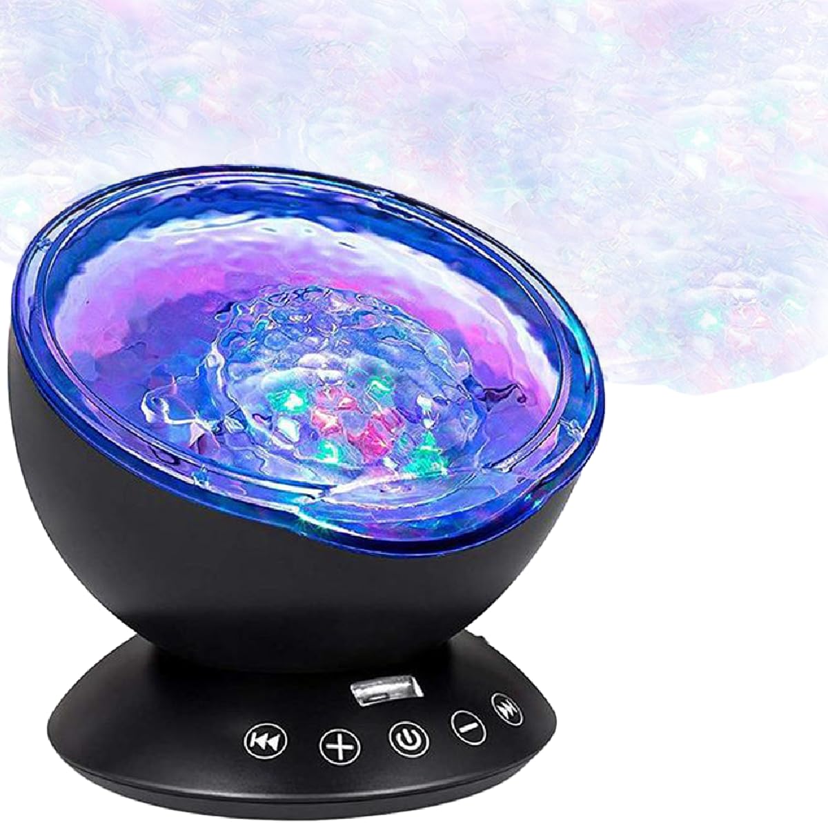 Bright Autism calming sensory sea lamp night light creates soothing bedtime ambience.