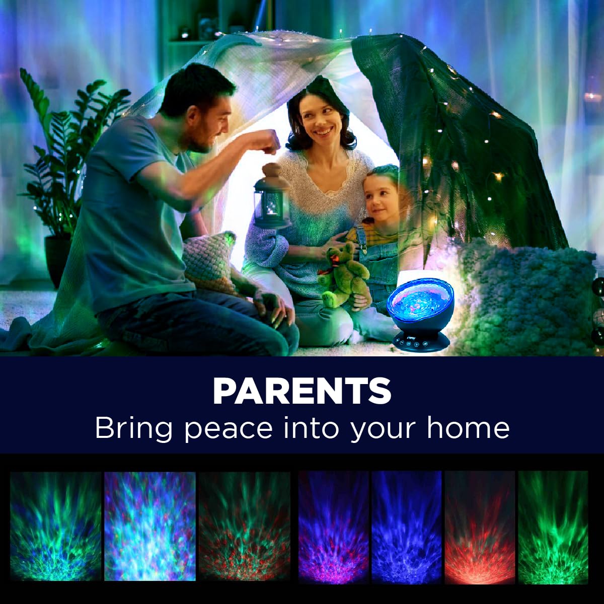 Bright Autism sea lamp visual waves promote calm focus during tasks.