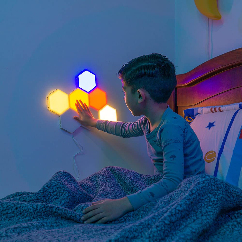 Bright Autism Tap-Tap night light provides gentle glow for nighttime routines.
