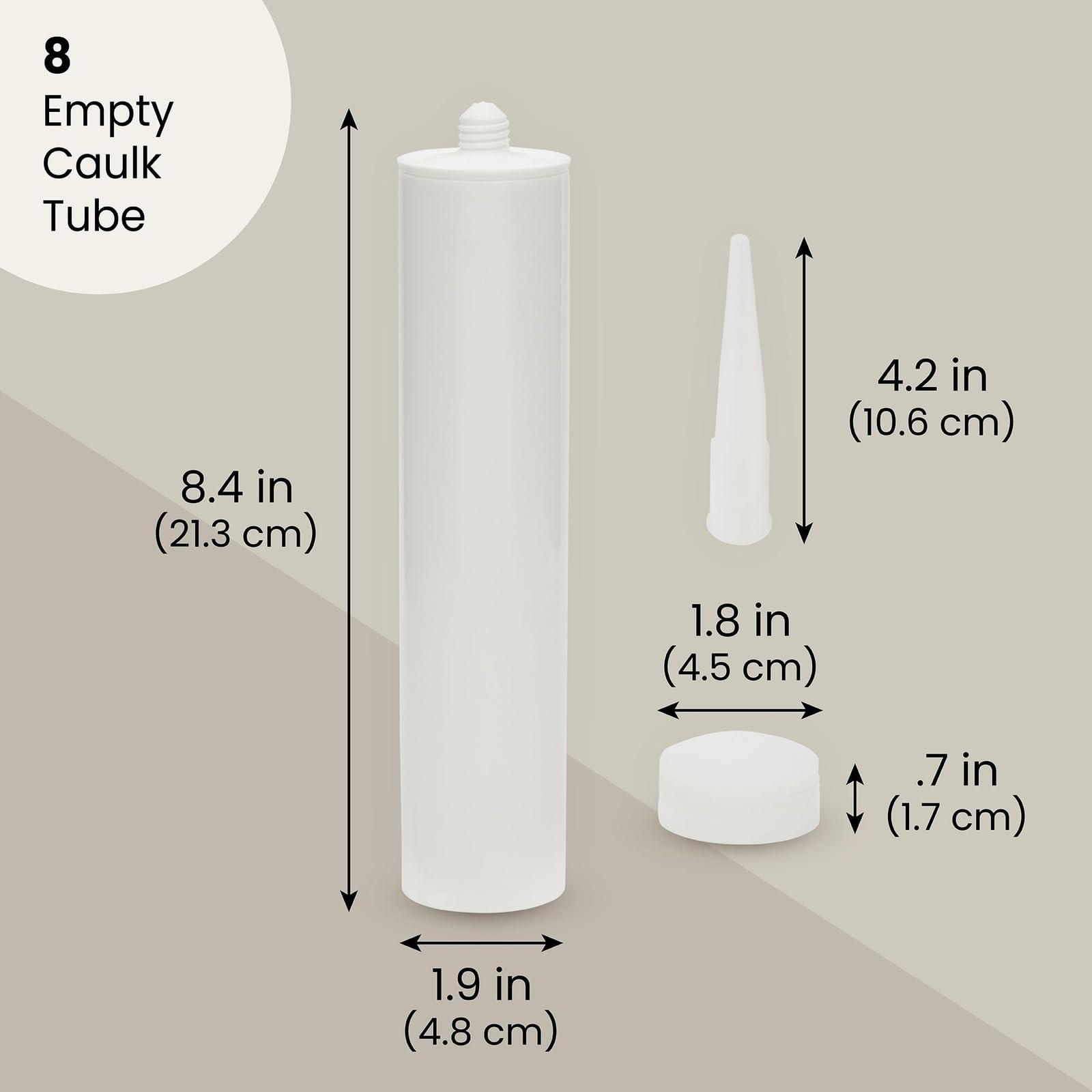 Bright Creations 11 oz refillable cartridges fit standard caulking guns for easy application.