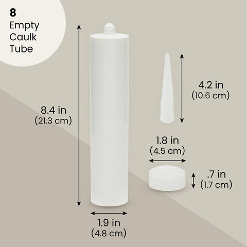 Bright Creations 11 oz refillable cartridges fit standard caulking guns for easy application.