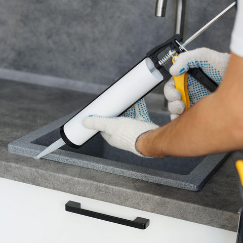 Bright Creations reusable caulk tubes support sustainable home repair practices.