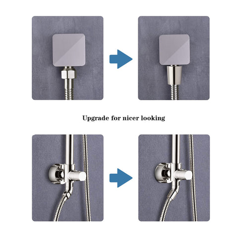 BRIGHT SHOWERS 1/2 inch brass connector — quick install on standard showers.