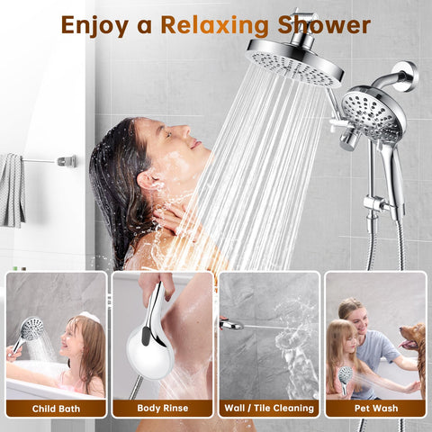 BRIGHT SHOWERS 3-way diverter lets you switch modes easily