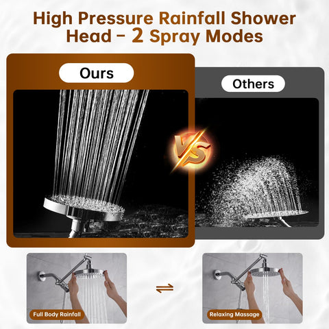 BRIGHT SHOWERS 69-inch stainless hose reaches kids, pets, and hard-to-reach areas