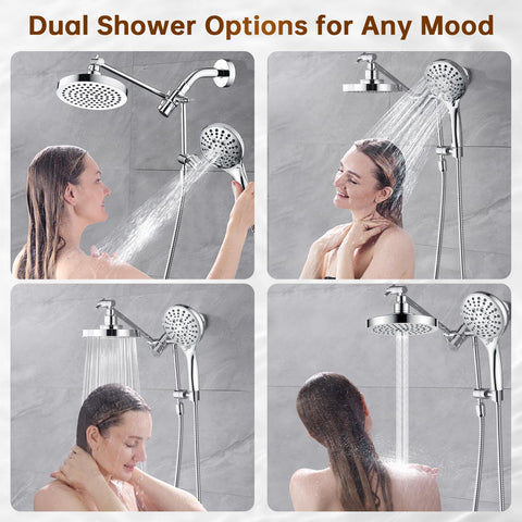 BRIGHT SHOWERS brass extension arm provides sturdy, rust-resistant height adjustment