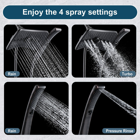 BRIGHT SHOWERS detachable handheld shower for targeted rinsing