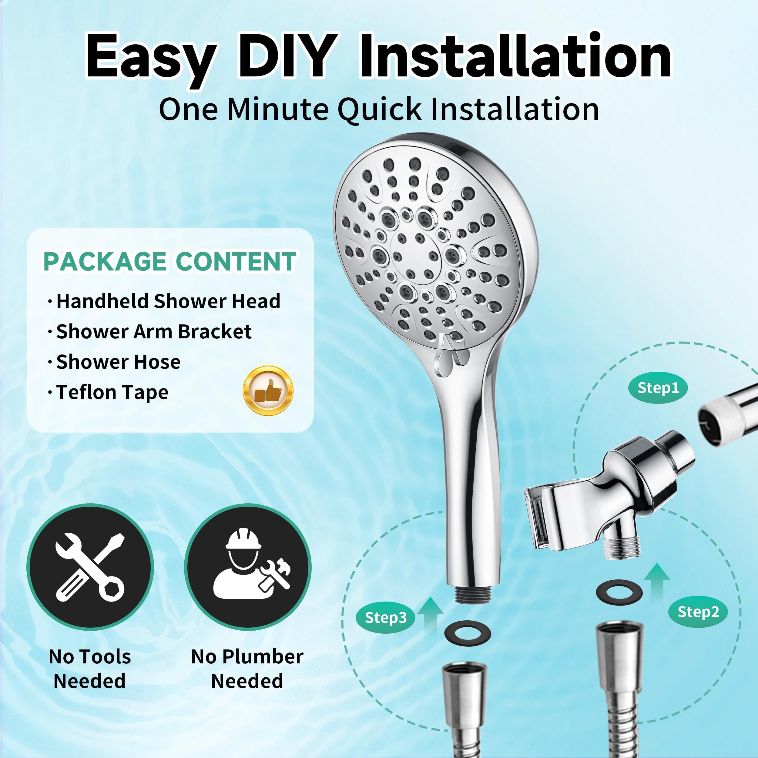Bright Showers installation kit with Teflon tape included