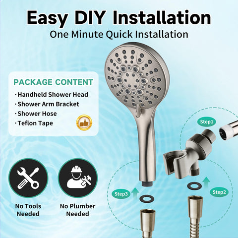 Bright Showers shower head made from eco-friendly ABS materials