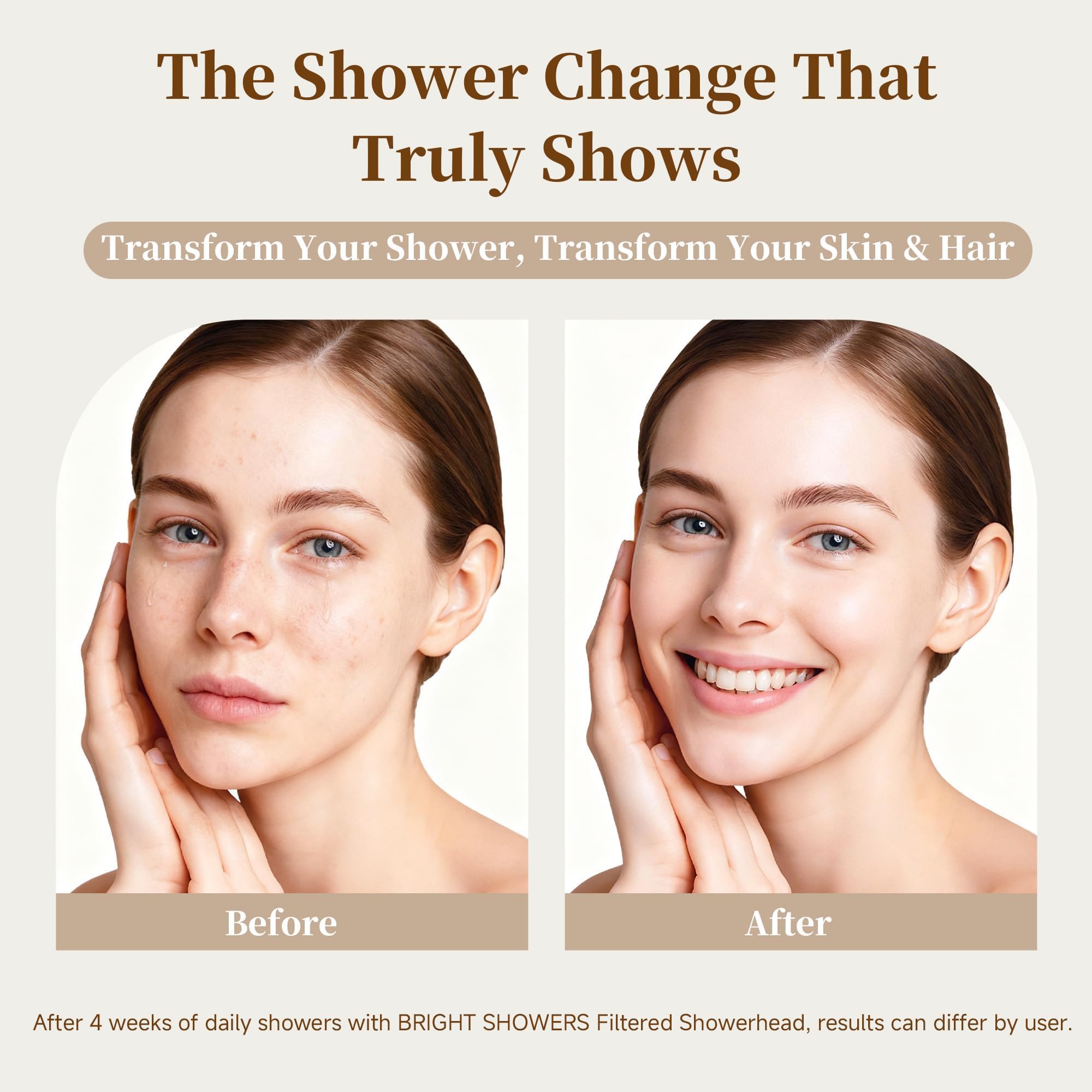 BRIGHT SHOWERS 360-degree swivel joint enables flexible angle adjustments during daily showers.