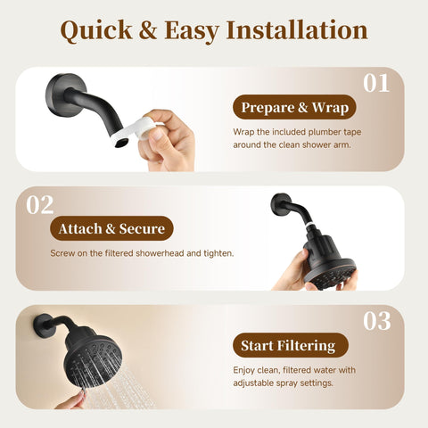 BRIGHT SHOWERS oil-rubbed bronze finish complements modern bathrooms and upscale aesthetics.