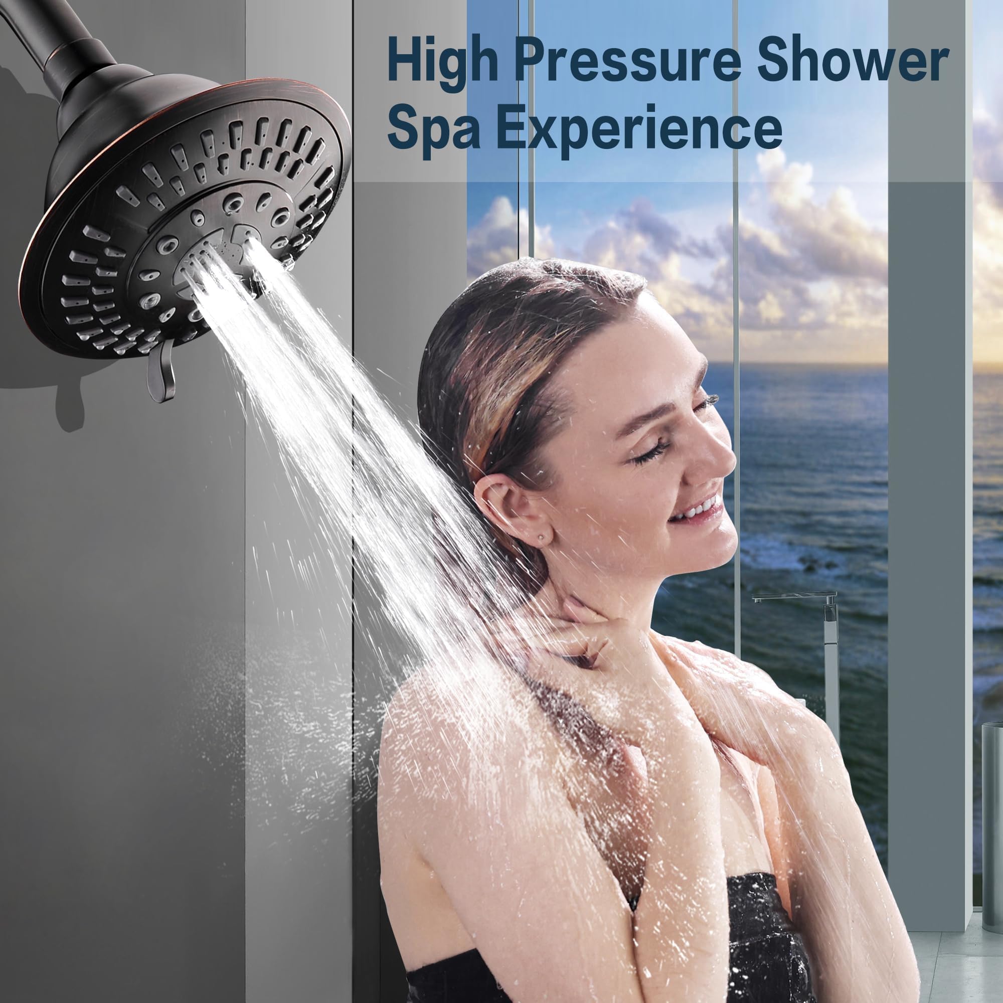 Bright Showers four-point-seven-inch head provides broad coverage