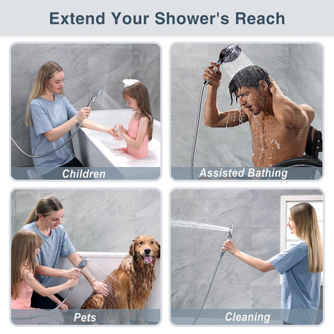 Bright Showers half-inch brass connector fits standard hand showers