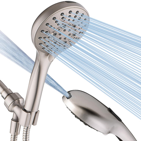 Bright Showers handheld shower head with 9 spray settings for versatile showers