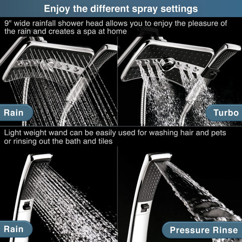 Bright Showers handheld shower enables flexible cleaning and targeted rinsing