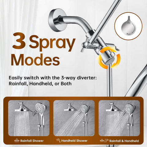 BRIGHT SHOWERS power cleaning spray tackles soap scum and grime with a quick press