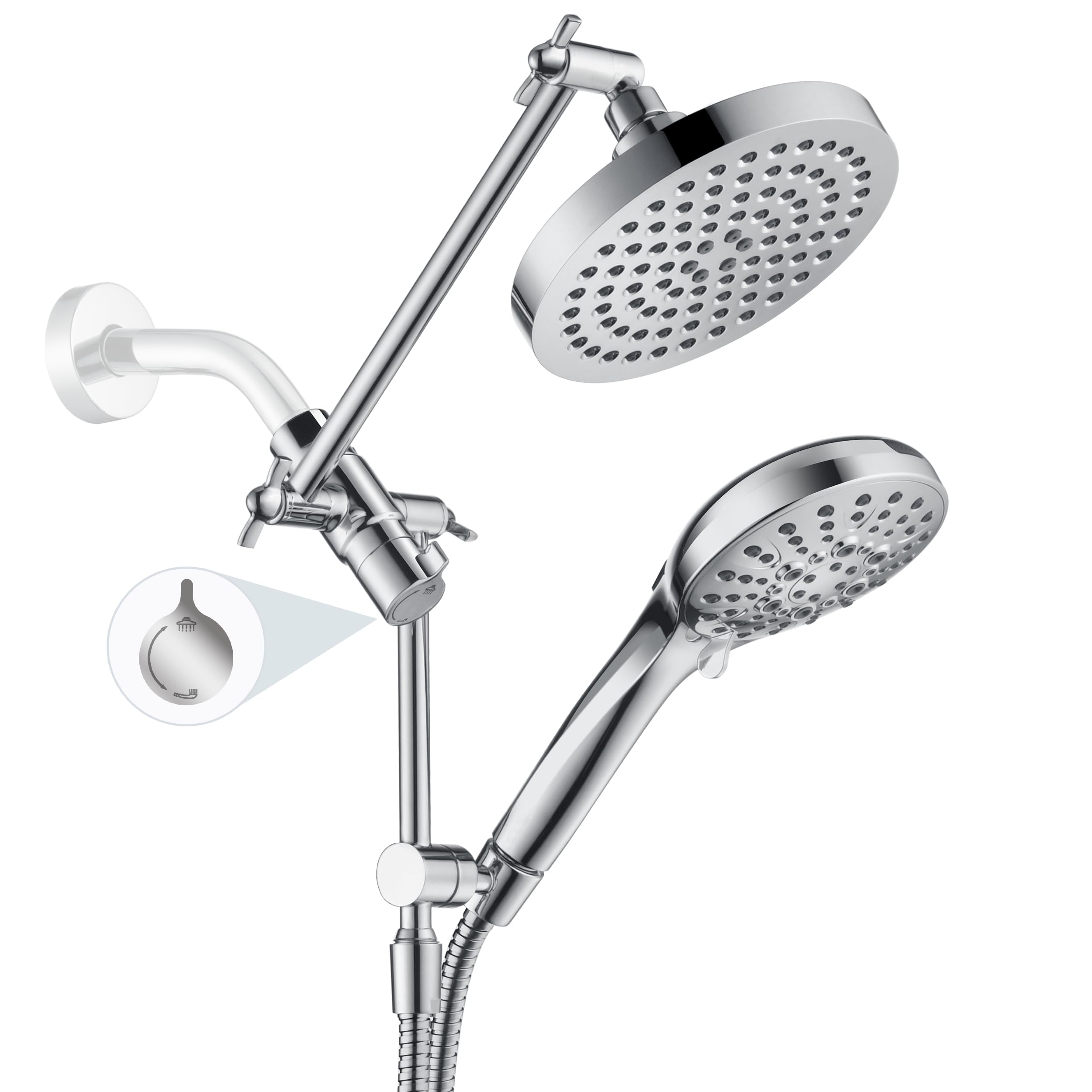 BRIGHT SHOWERS rain shower head delivers full-body rainfall for a soothing shower