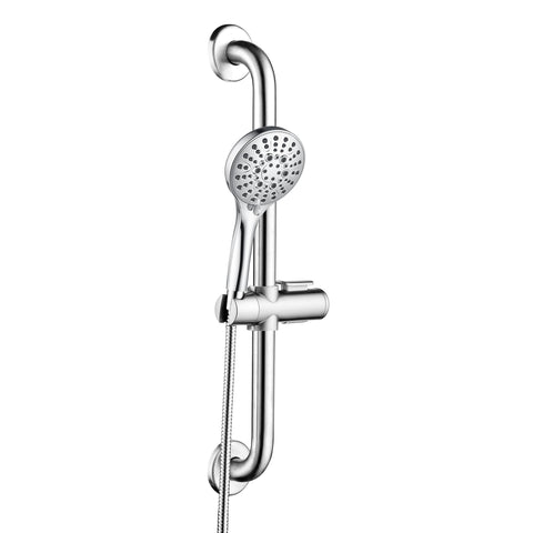 BRIGHT SHOWERS stainless steel grab bar set with secure wall mounting for stable support.