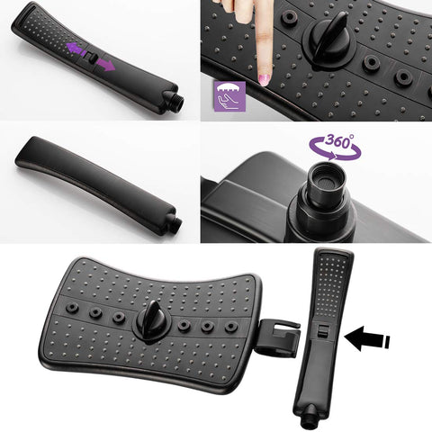 BRIGHT SHOWERS teflon thread seal tape included for leak-free setup