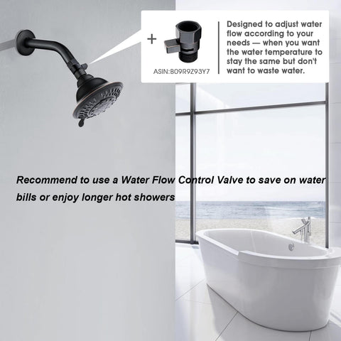 Bright Showers tool-free installation with one-half-inch threads