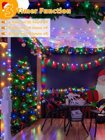 BrightChristmas weatherproof dimmable lights for varied outdoor settings.