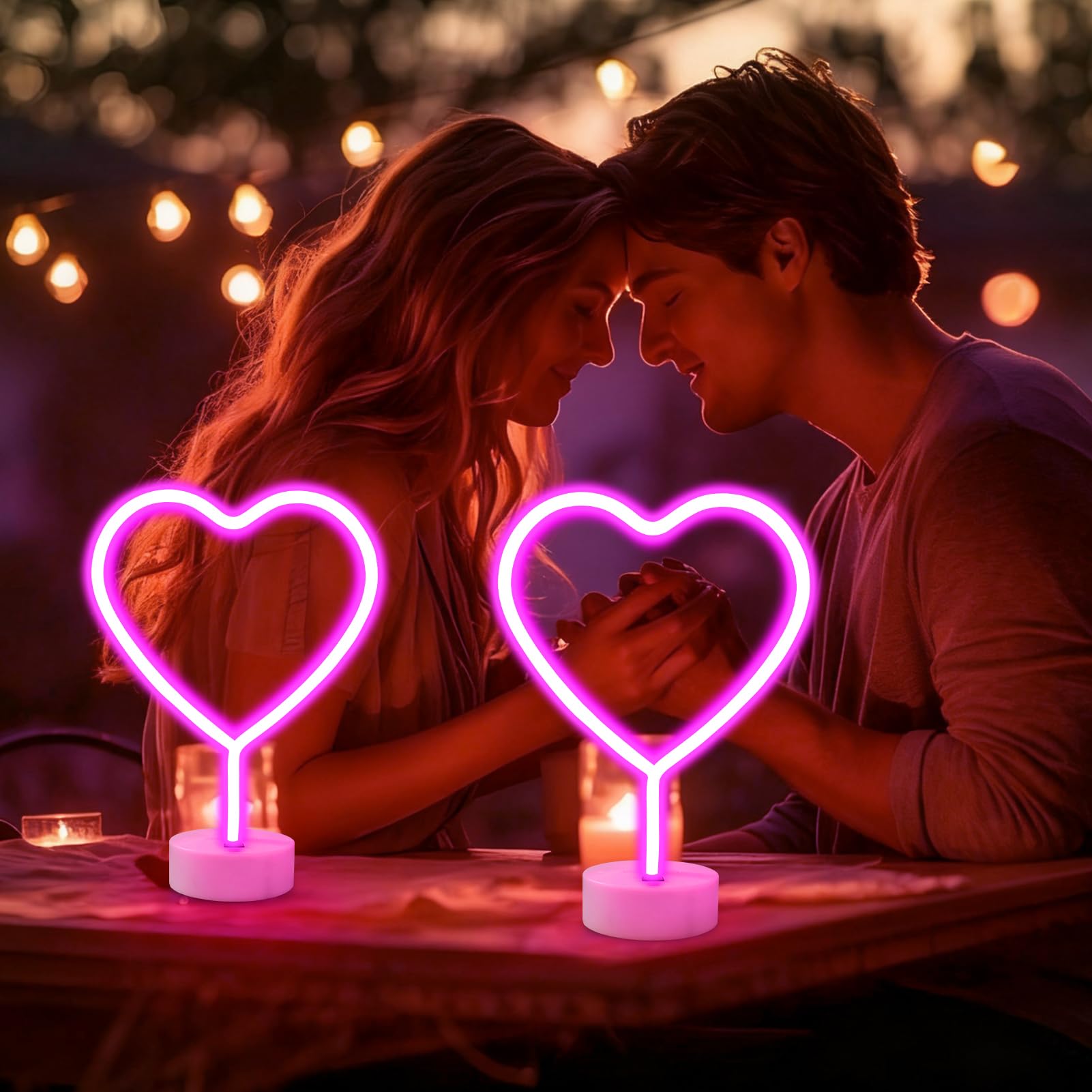 BRIGHTDECK pink heart neon sign makes a thoughtful gift idea.
