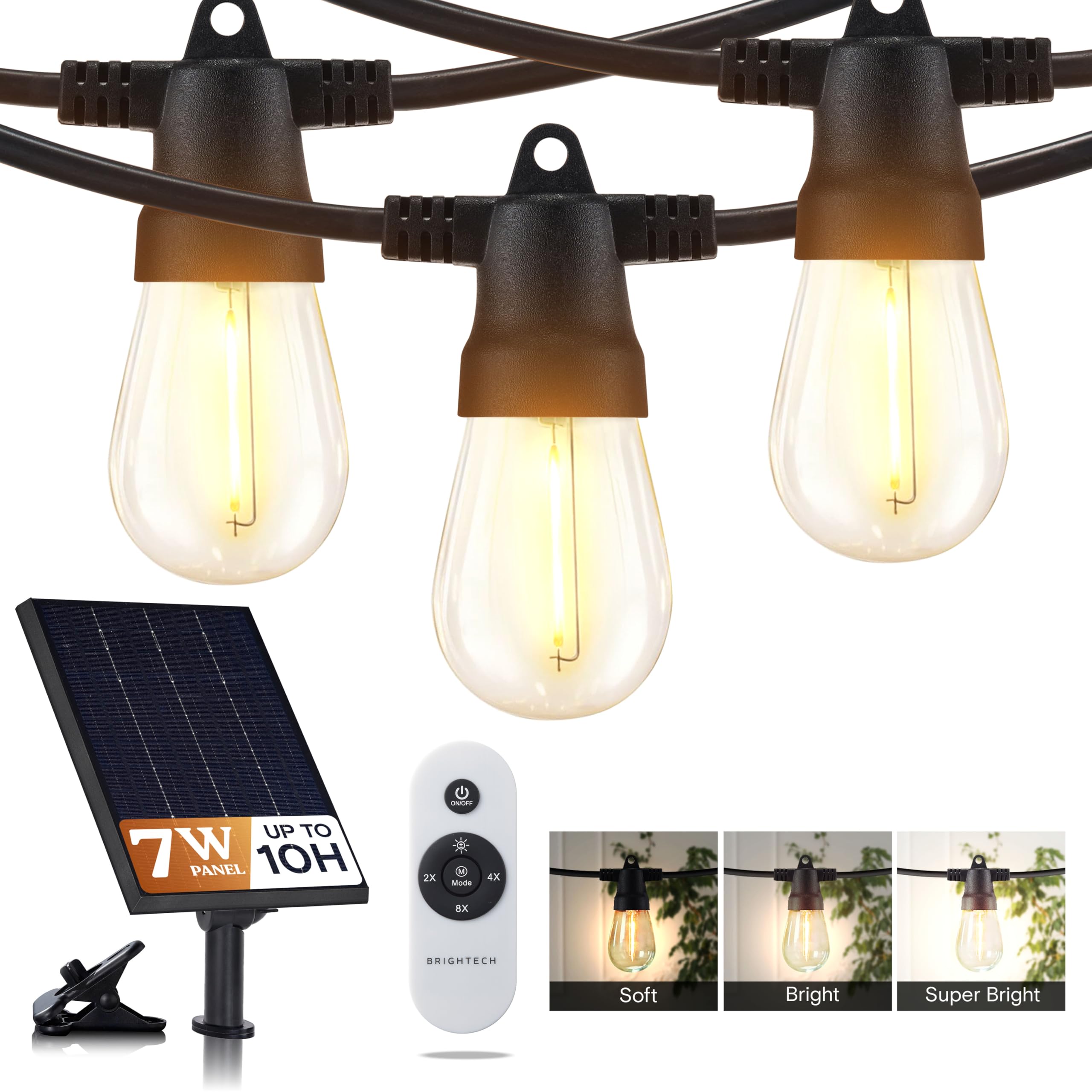 Brightech Ambience Pro string lights illuminate patios with a warm, inviting glow