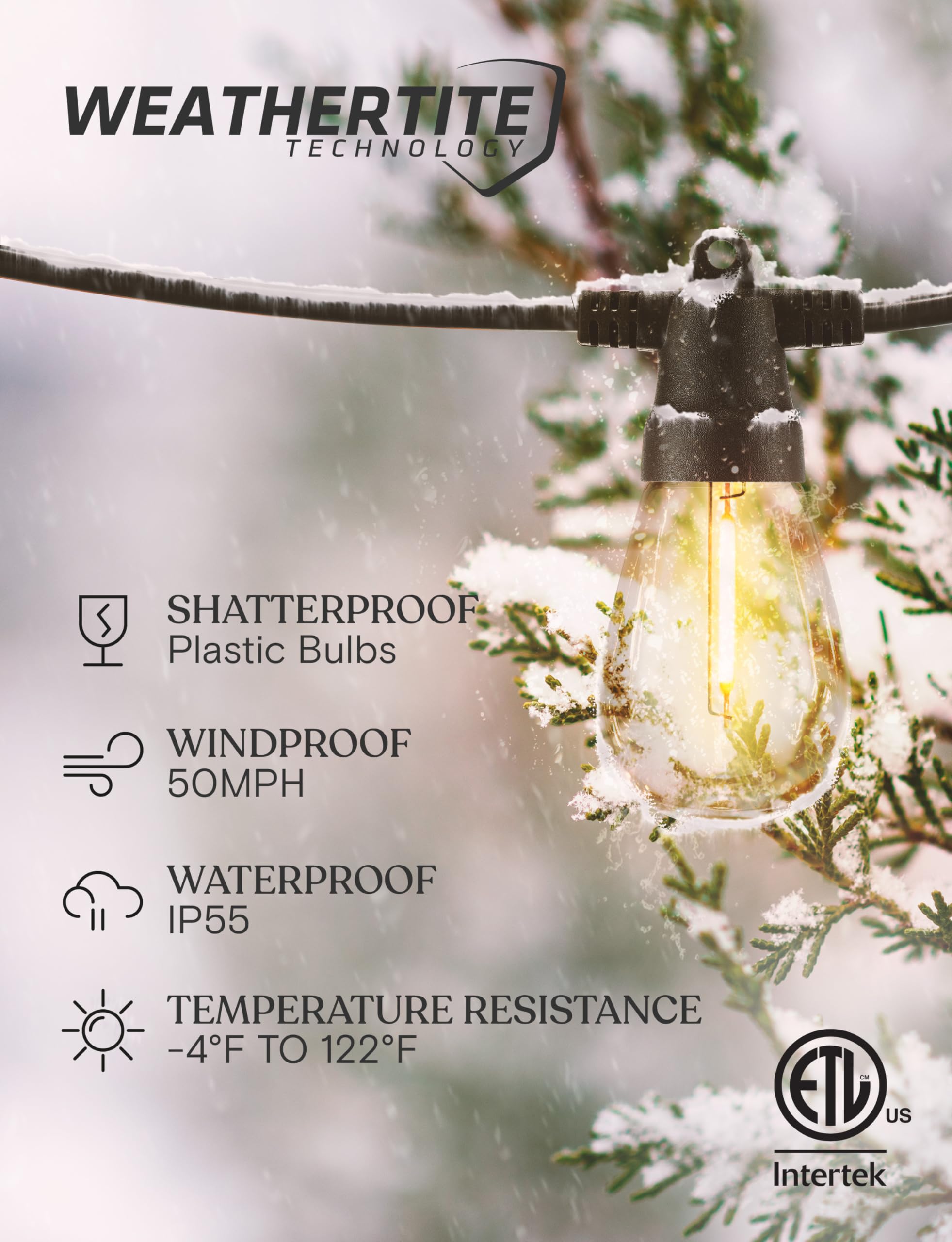 Brightech Ambience Pro uses 32 LED bulbs for bright outdoor lighting