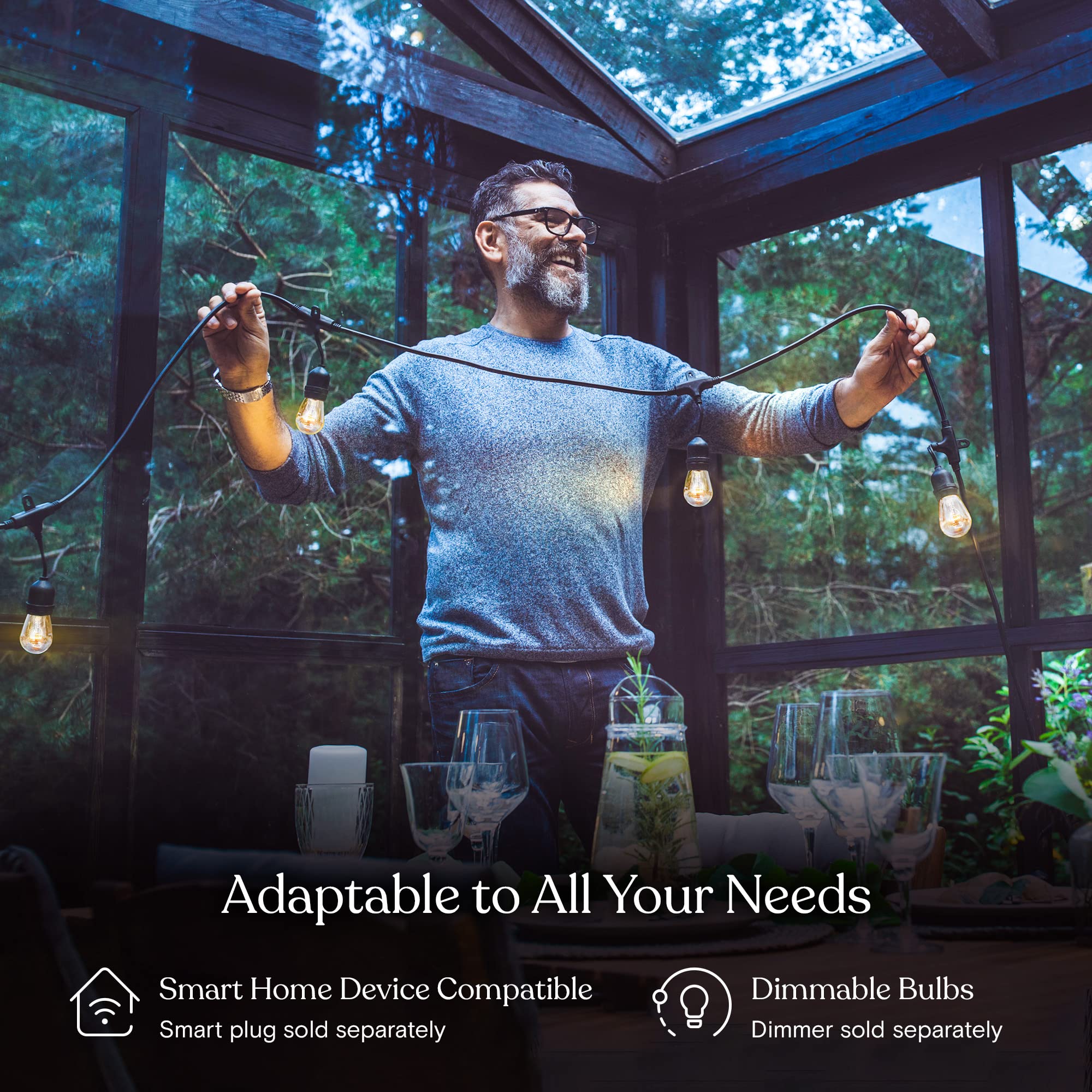 Brightech Ambience Pro Alexa-ready control enables hands-free operation with a compatible hub.