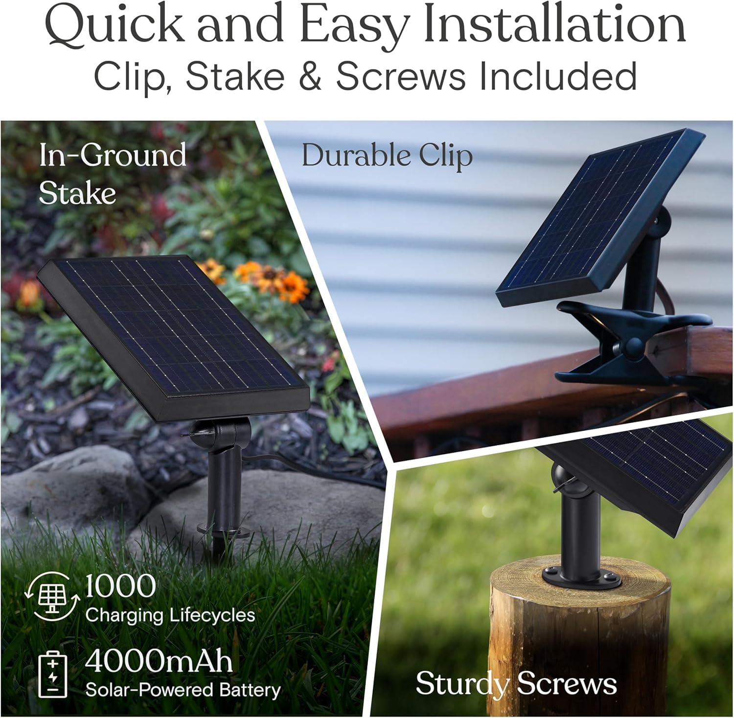 Flexible Brightech Ambience Pro clips and stakes for easy installation