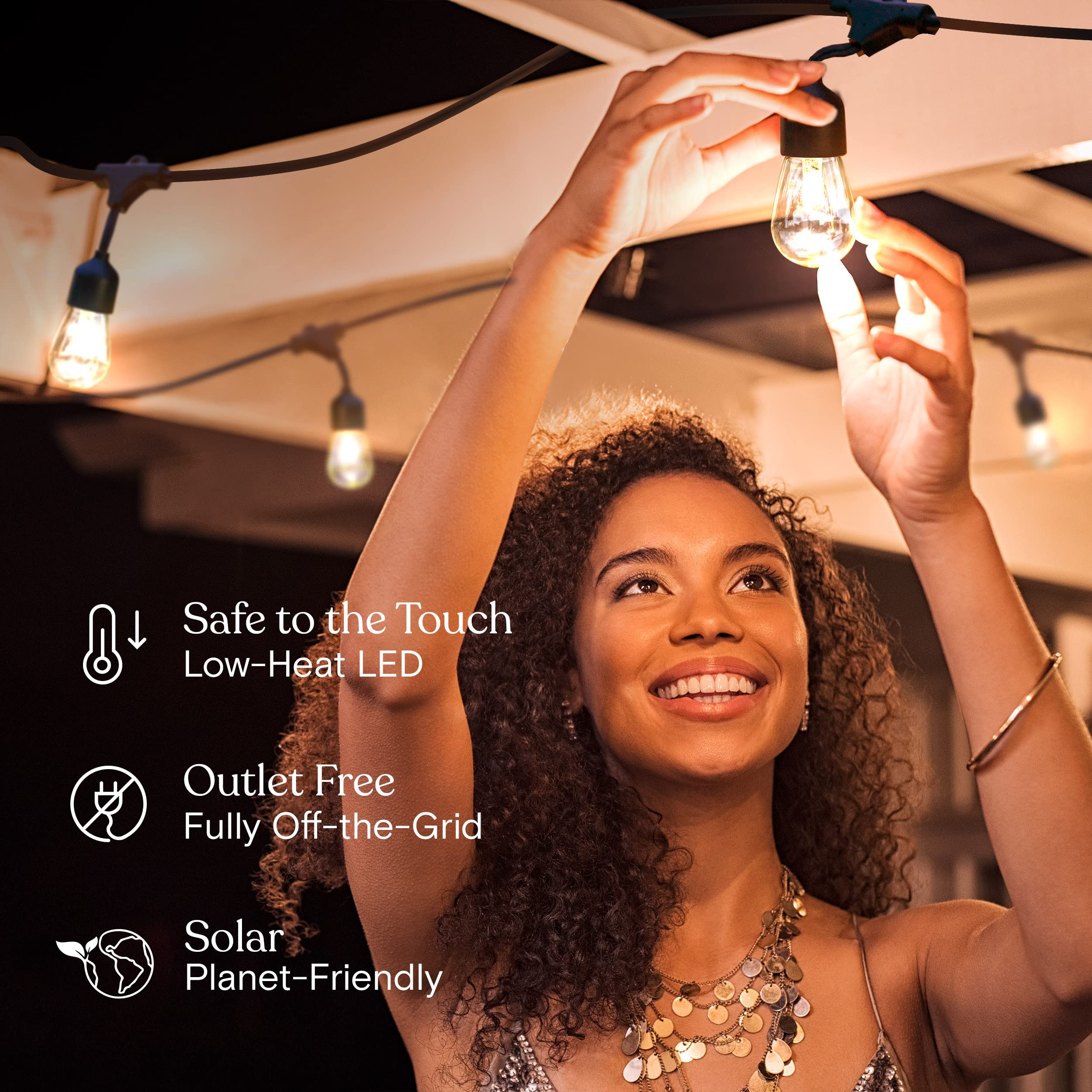 Durable, shatterproof LEDs on Brightech Ambience Pro for outdoor use
