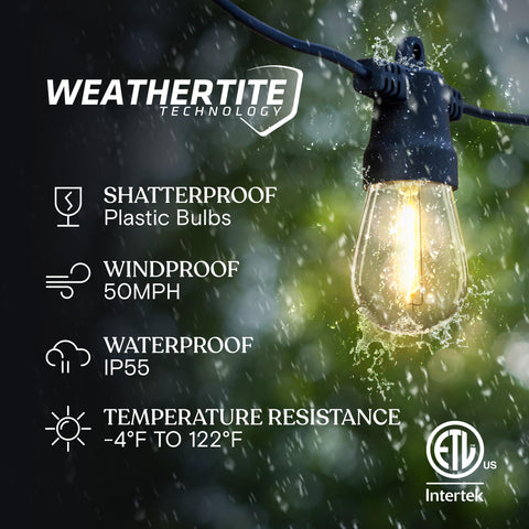 Brightech Ambience Pro LED bulbs provide durable outdoor illumination.