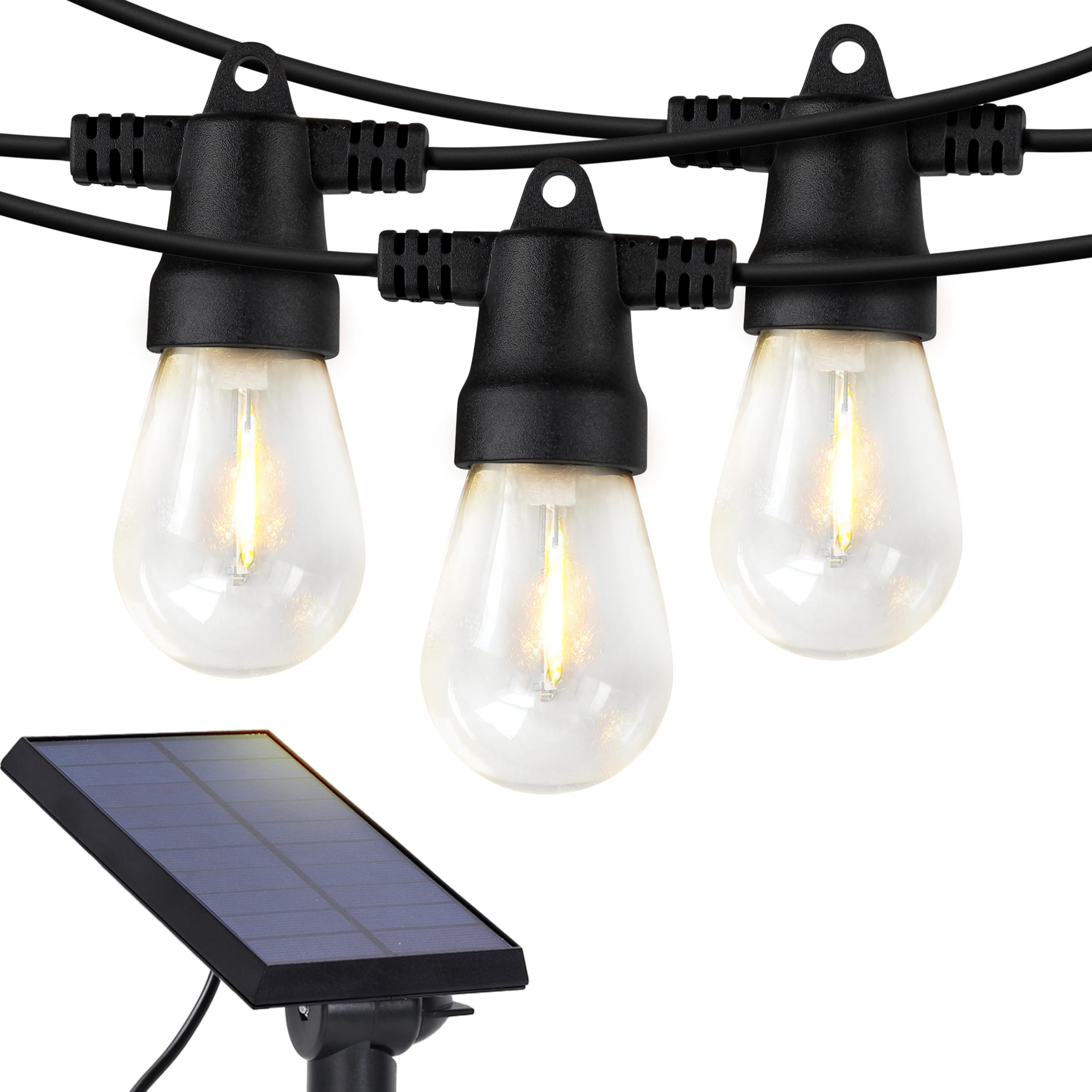 Brightech Ambience Pro solar panel powering long-lasting outdoor lighting.