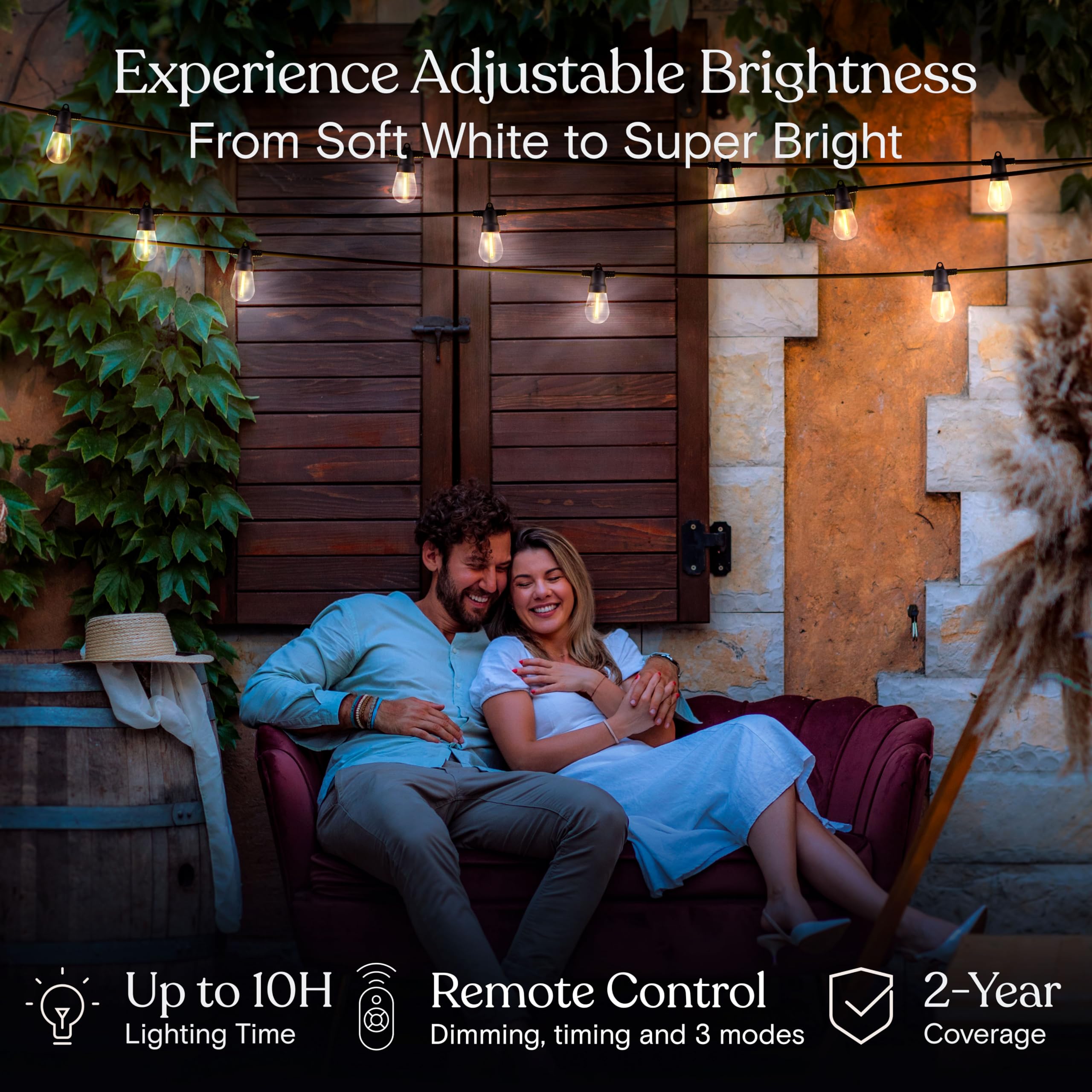 Brightech Ambience Pro stake and clip enable quick outdoor setup.